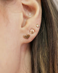Tiny Heart Gold Stud Earrings