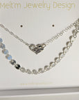 Tiny Silver Heart Personalized Necklace