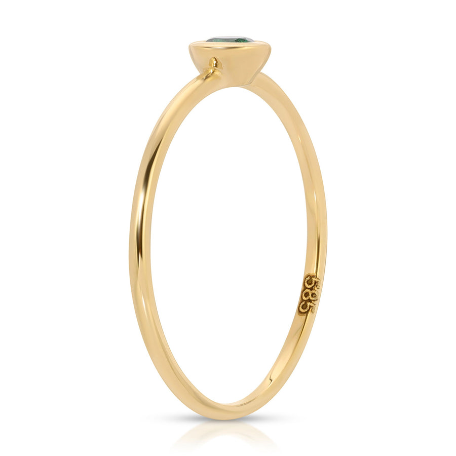 Emerald Stacking Ring 14k Gold
