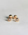 Diamond Stud Earrings, Tiny Cartilage Stud Earrings 14k Gold, Dainty Gold Screw Back Earrings, Minimalist Piercing Earrings