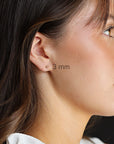 3MM, 4MM Round Ball Stud Earrings 14k Solid Gold Stud Earrings, Tiny Stud Earrings, Gold Sphere Earrings, Geometric Stud Earrings