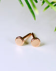 14k Yellow Gold Round Earrings