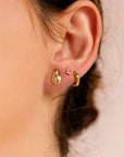 Ladybug Earrings 14k Gold, Diamond Lady Bug Studs, Lucky Earrings, Minimalist Solid Gold Ladybird Earrings, Nature Lover Gift, Teen Jewelry
